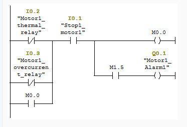 برنامه راه اندازی موتور الکتریکی با استفاده از دستور Set و Reset در محیط LADDER