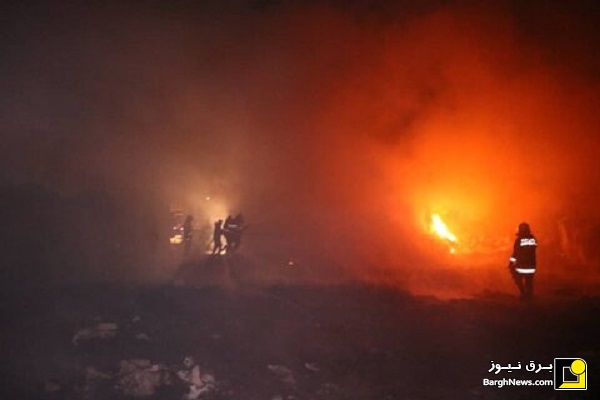 آتش‌سوزی تابلوی برق در شهرک صنعتی محمودآباد+ عکس