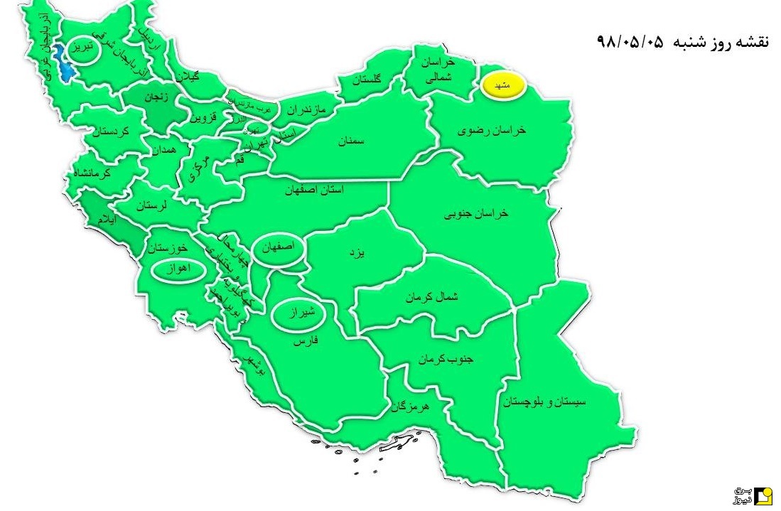کلانشهر مشهد در محدوده زرد مصرف برق + نقشه