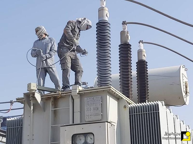پوشش عایقی ۶ پست سیار شبکه برق منطقه‌ای خوزستان