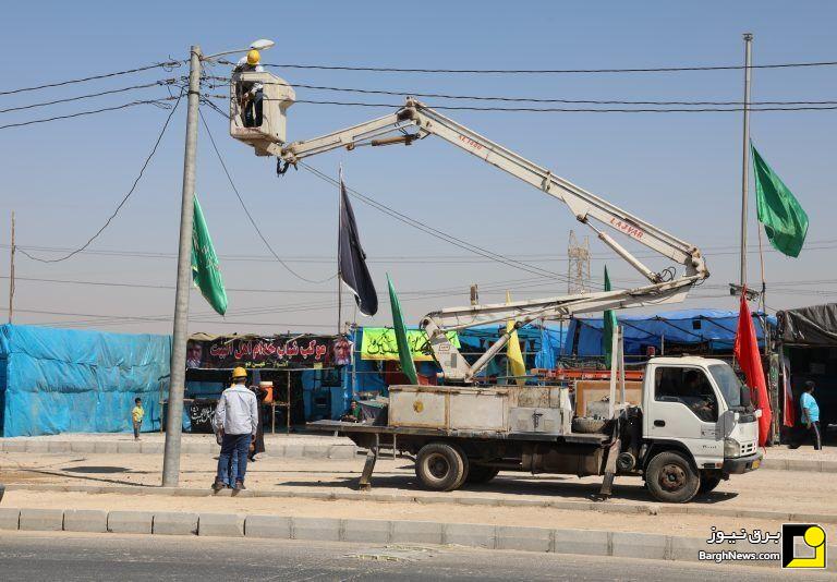 طرح‌های برق‌رسانی اربعین در مرز‌های خوزستان تکمیل شد