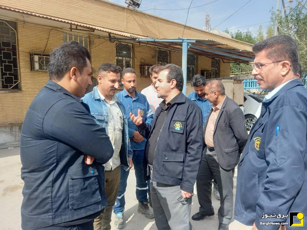 دیدار مدیرعامل توزیع برق خوزستان با کارکنان برق ماهشهر و بندر امام خمینی