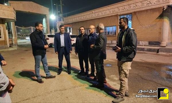 بازدید معاون هماهنگی توانیر از روند خدمات‌رسانی توزیع برق خوزستان پس از حملات دشمن