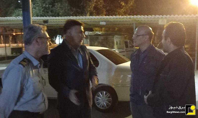 بازدید معاون هماهنگی توانیر از روند خدمات‌رسانی توزیع برق خوزستان پس از حملات دشمن