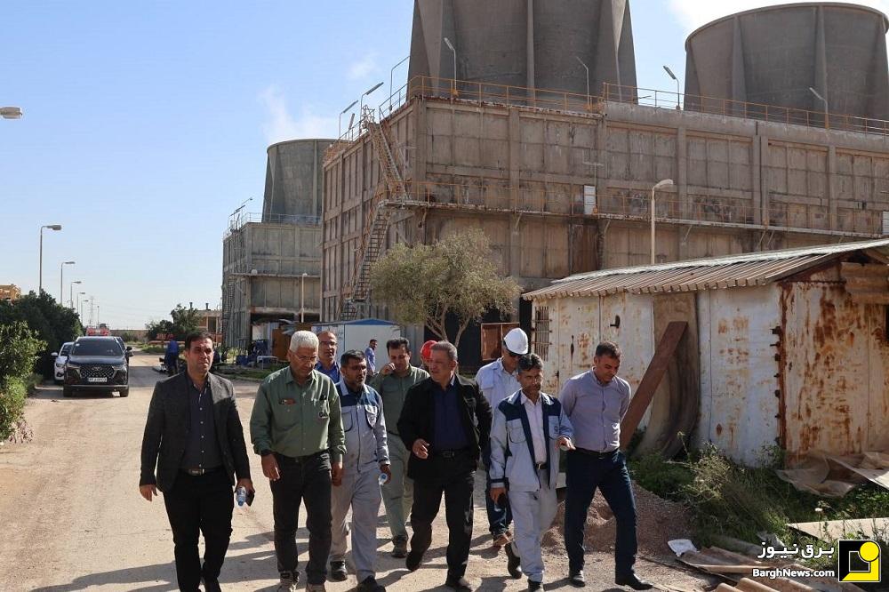 بازدید معاون راهبری تولید برق حرارتی از نیروگاه‌های استان خوزستان