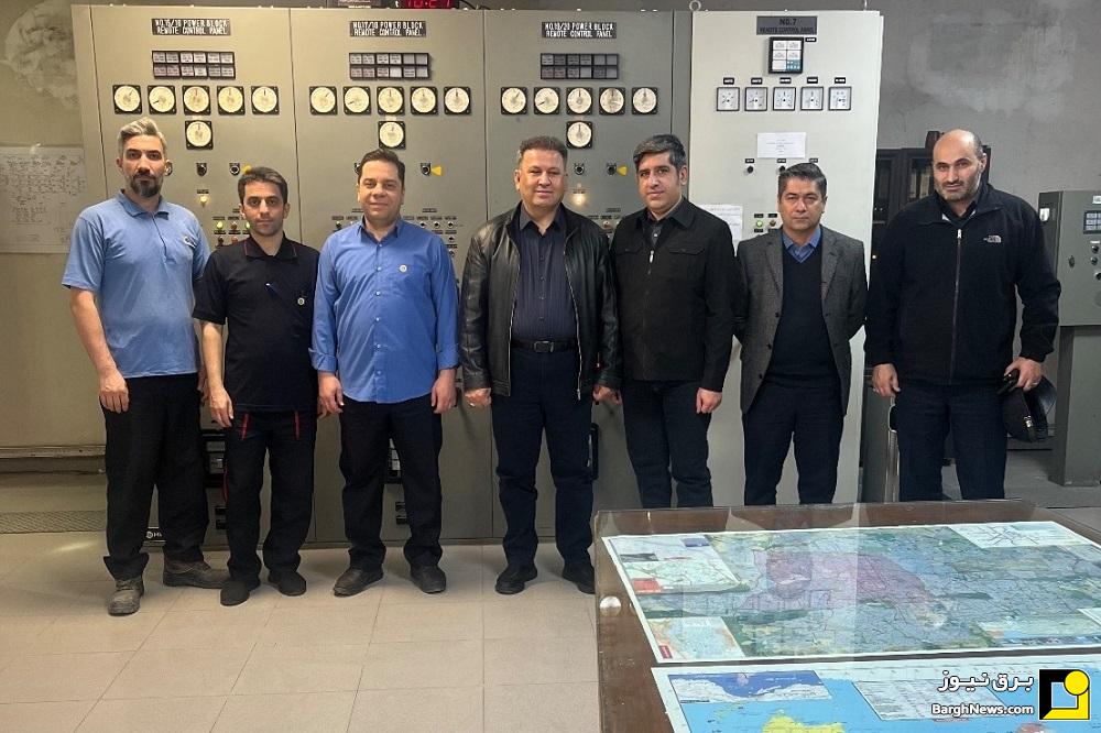 بازدید معاون راهبری تولید برق حرارتی از نیروگاه‌های استان تهران