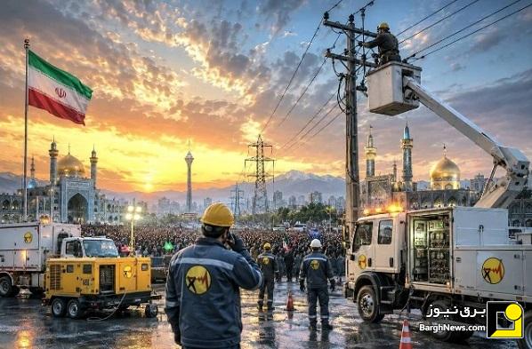 آمادگی کامل صنعت برق کشور برای پایداری شبکه در مراسم تشییع و تدفین رهبر شهید